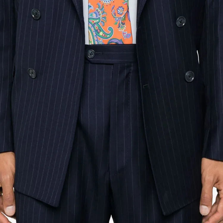 CORNELIANI S130s Pinstripe Double-breasted Suit-4