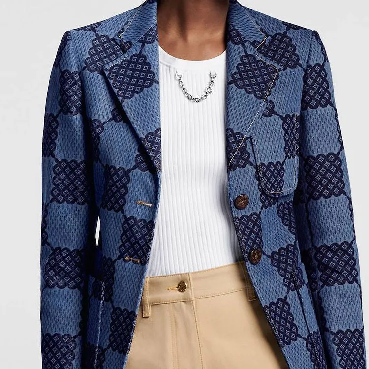 LOUIS VUITTON Damier Denim Preppy Blazer-4