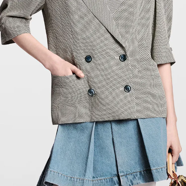 LOUIS VUITTON Zigzag Short Sleeved Blazer-5