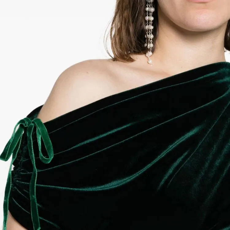 Talbot Runhof Gathered-detailed Velvet Jumpsuit-4