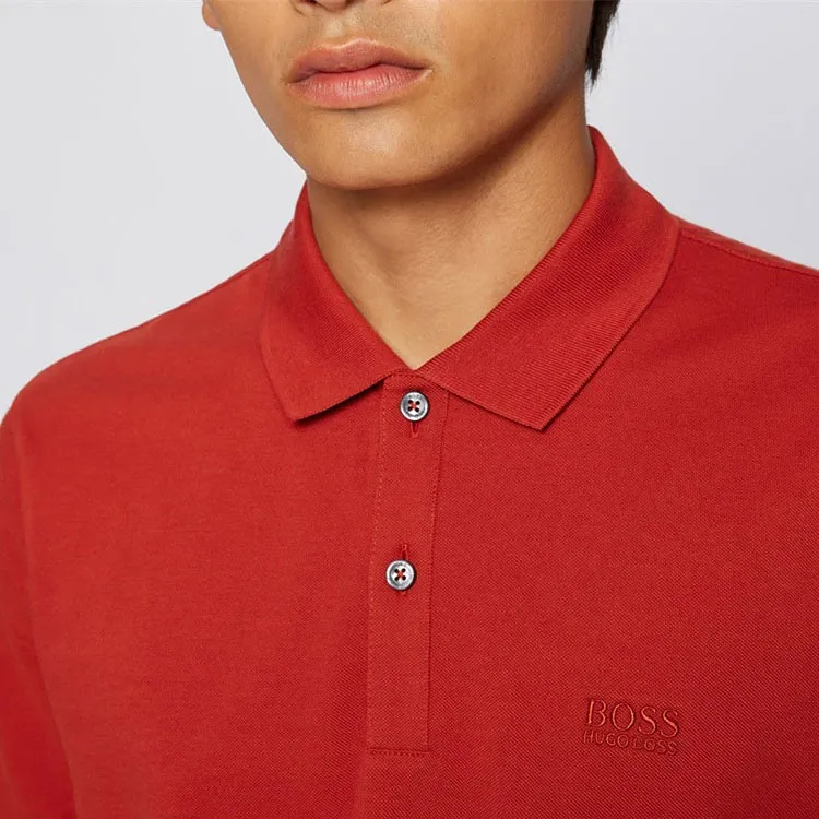 HUGO BOSS Polo Shirt Men's Orange Red-4