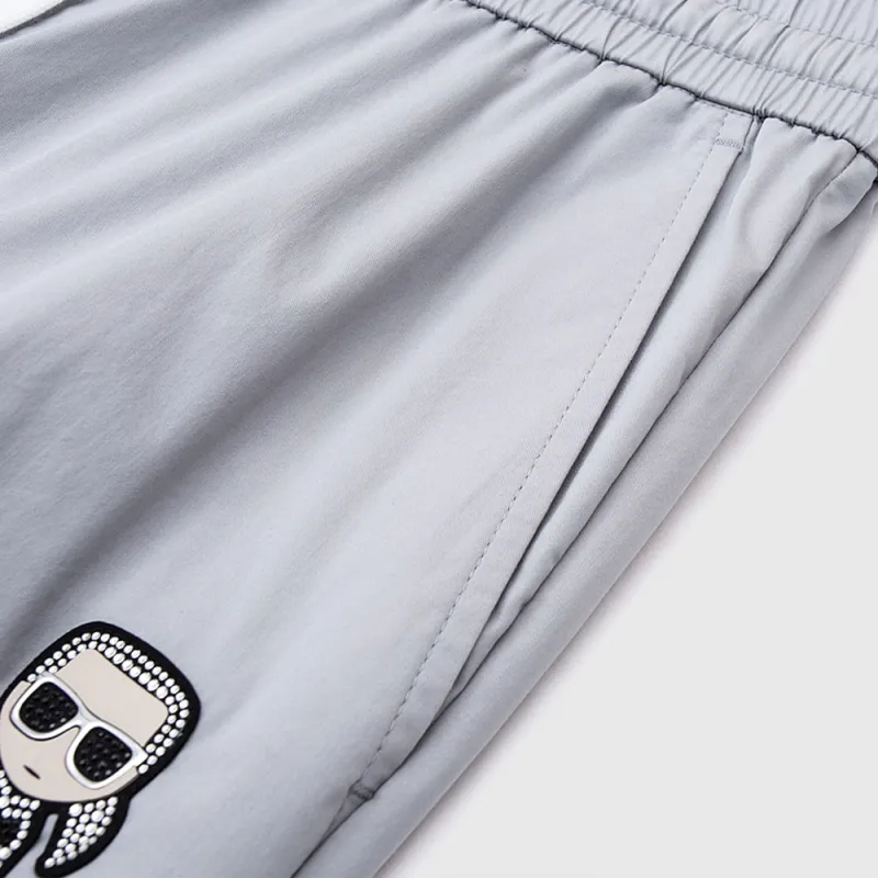 KARL LAGERFELD Casual Pants Men's Light Gray-2