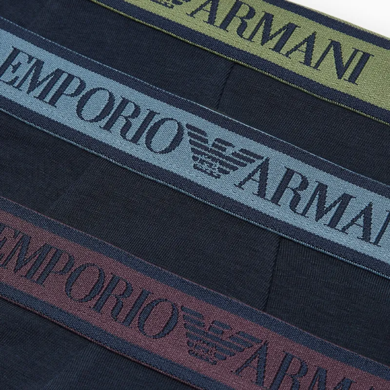 EMPORIO ARMANI Three pack Of Boxer Briefs With Core Logo Waistband-1