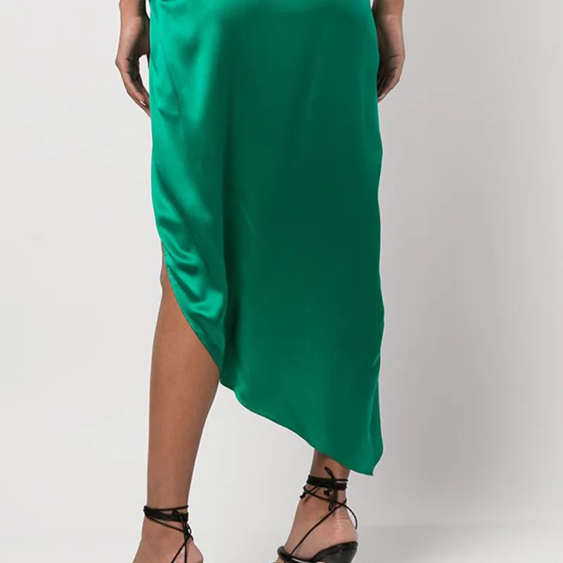 Michelle Mason Knot detail One shoulder Gown-5