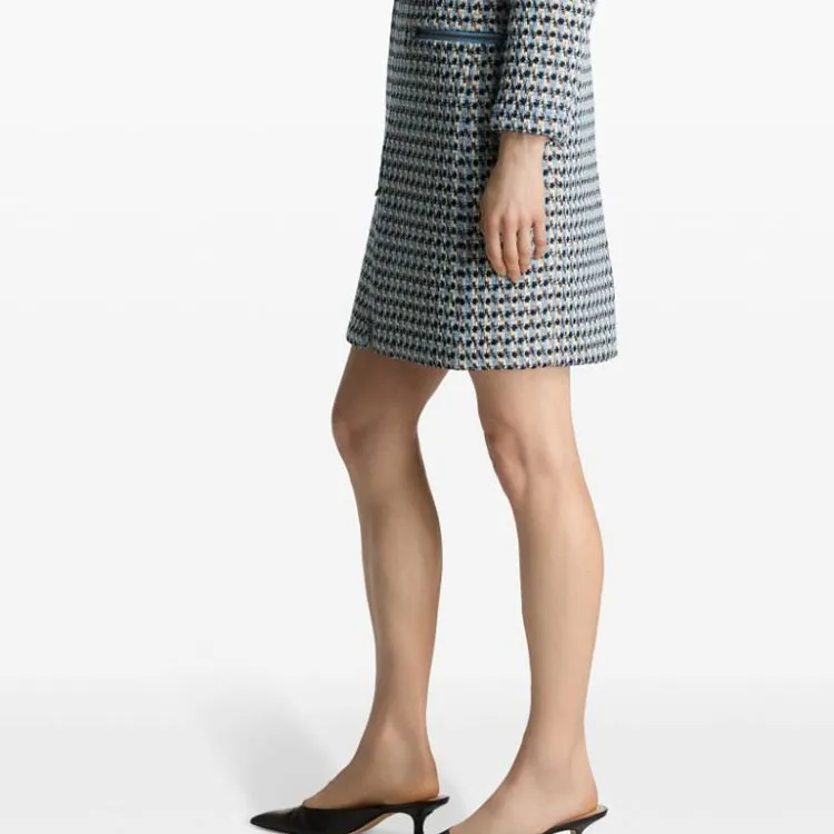St. John Single-breasted Tweed Coat-4