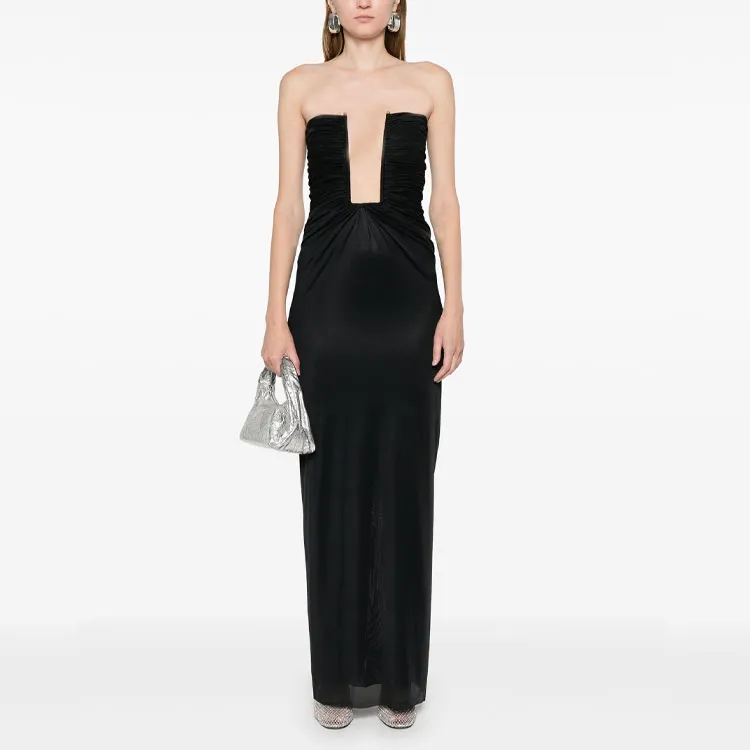 Christopher Esber Strapless Plunging neck Maxi Dress-1