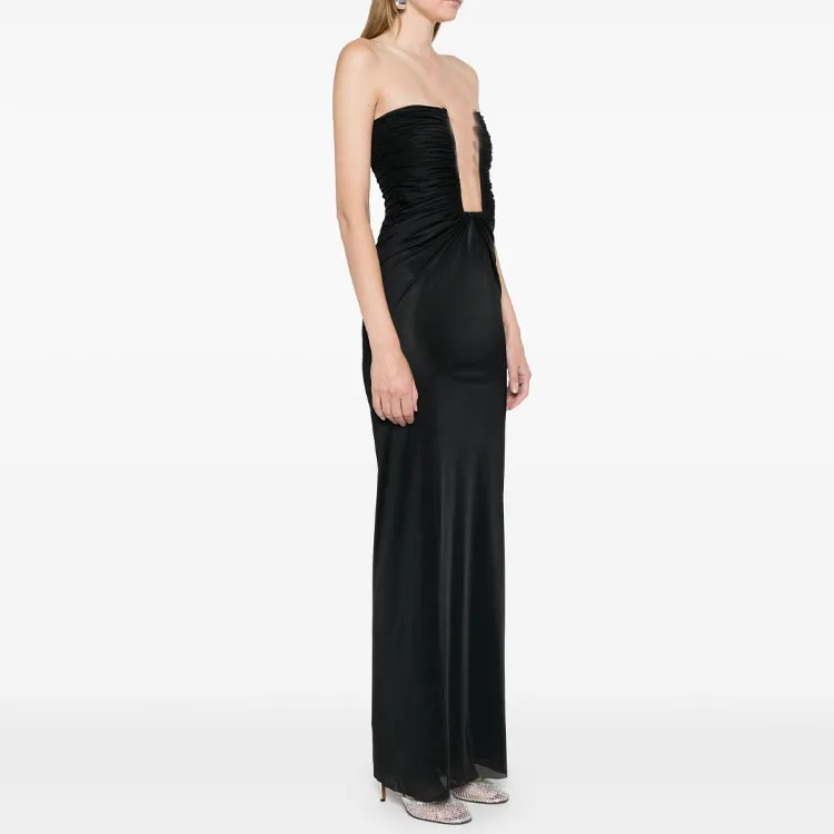 Christopher Esber Strapless Plunging neck Maxi Dress-3