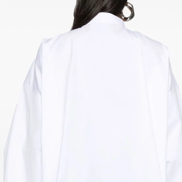 Balenciaga Asymmetric Poplin Shirt-5