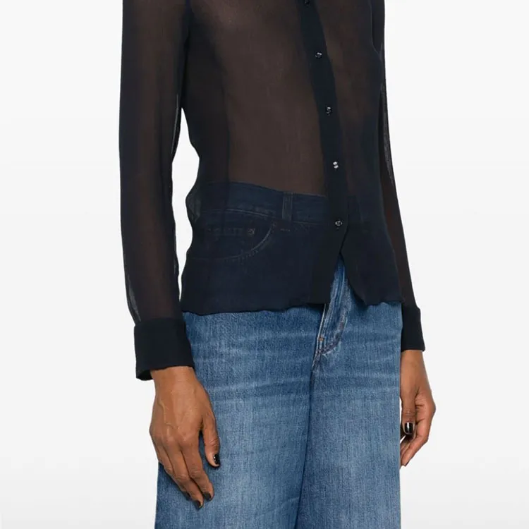 Chloé Sheer Button Up Blouse-4