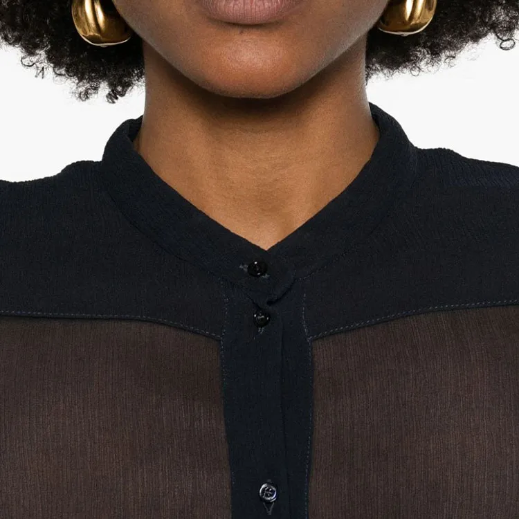 Chloé Sheer Button Up Blouse-5