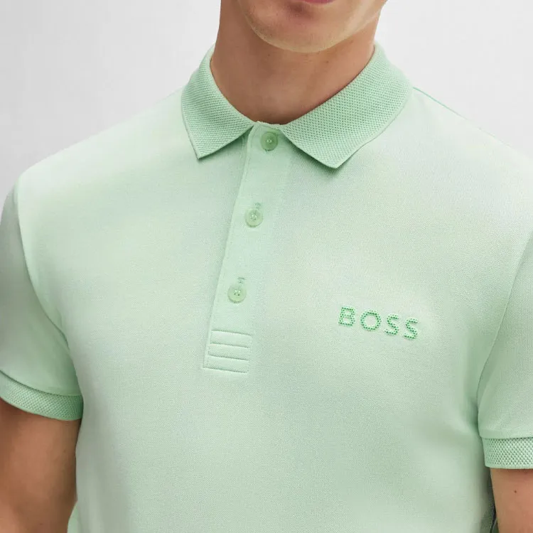 HUGO BOSS SS24 Polo Shirt Men's Natural Green-4