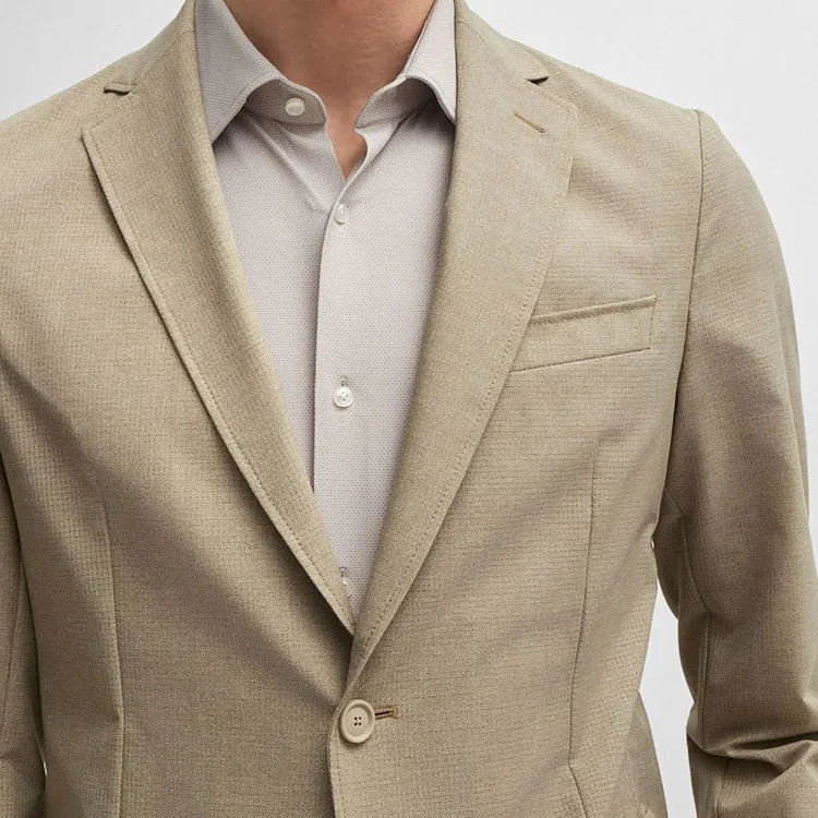 HUGO BOSS SS24 Business Suit Coat Men's Khaki-5