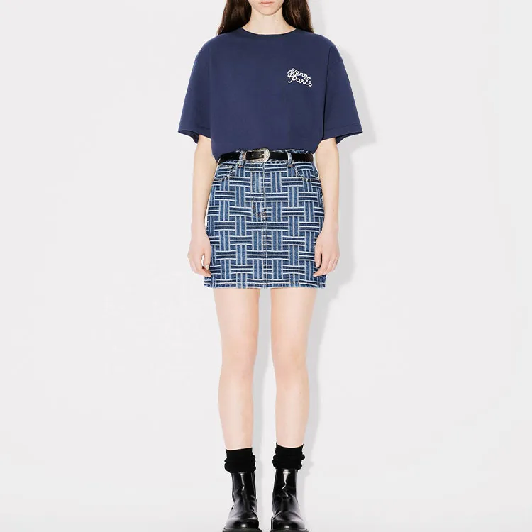 KENZO Heart Embroidered Oversized T Shirt-2