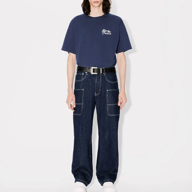 KENZO Heart Embroidered Oversized T Shirt-3