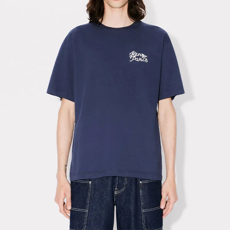 KENZO Heart Embroidered Oversized T Shirt-4