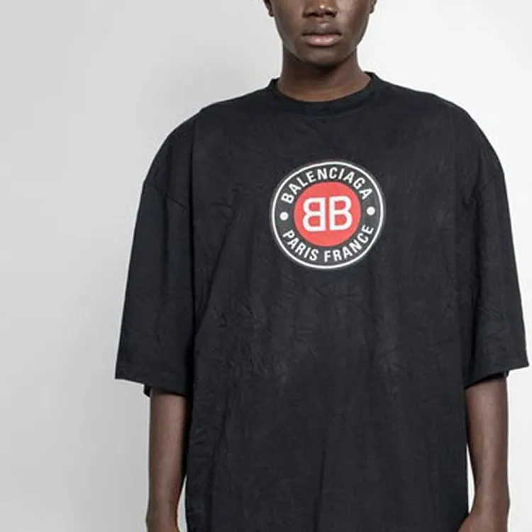 Balenciaga T Shirt Regular Fit Men's Black-5