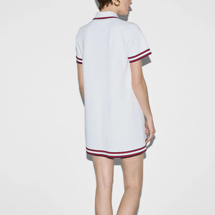GUCCI SS24 Short Sleeved Dress Women's Ivory White-3