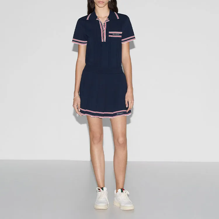 GUCCI SS24 Casual Short Skirts Women's Dark Blue-1