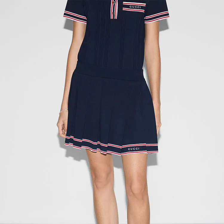 GUCCI SS24 Casual Short Skirts Women's Dark Blue-2