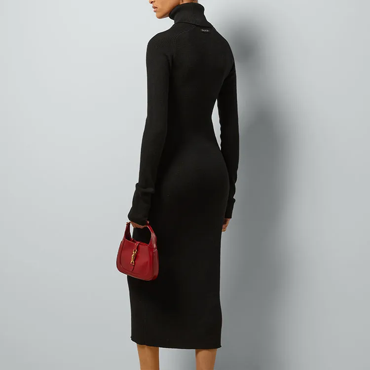 GUCCI FW24 Long Sleeved Dresses Women's Black-1
