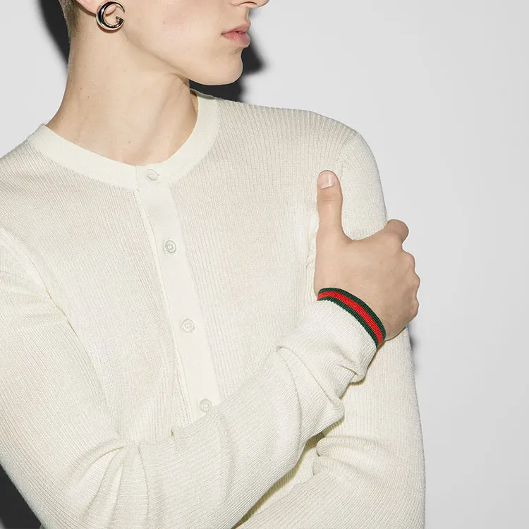 GUCCI Button Detailed Knit Sweater-5