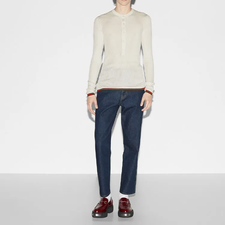 GUCCI Button Detailed Knit Sweater-1