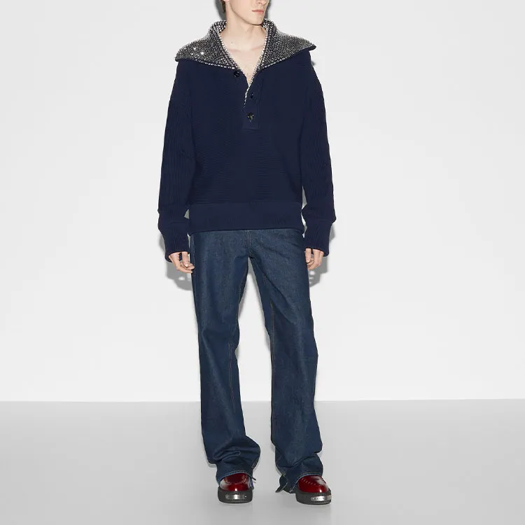 GUCCI Embellished Rib Jumper-3