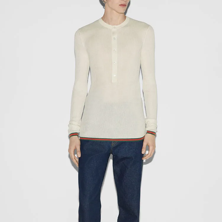 GUCCI Button Detailed Knit Sweater-2