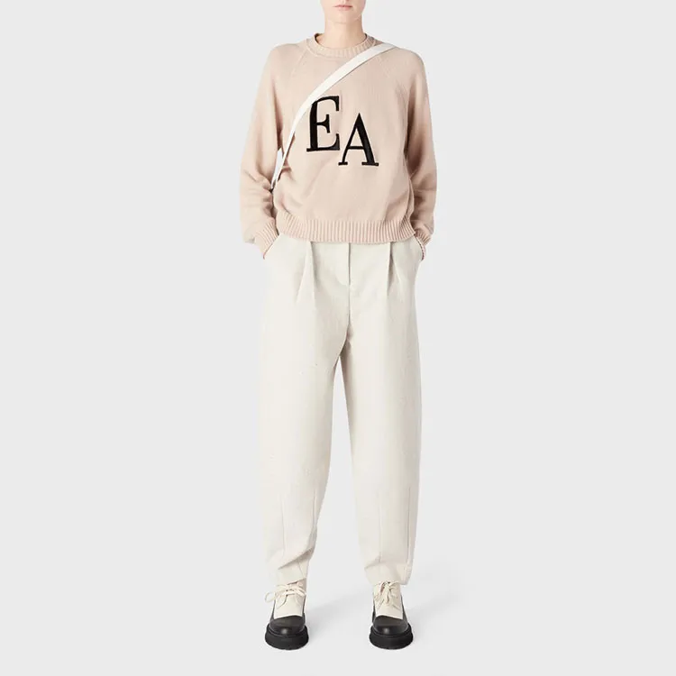 EMPORIO ARMANI FW23 Sweater Women's Light Coffee-3