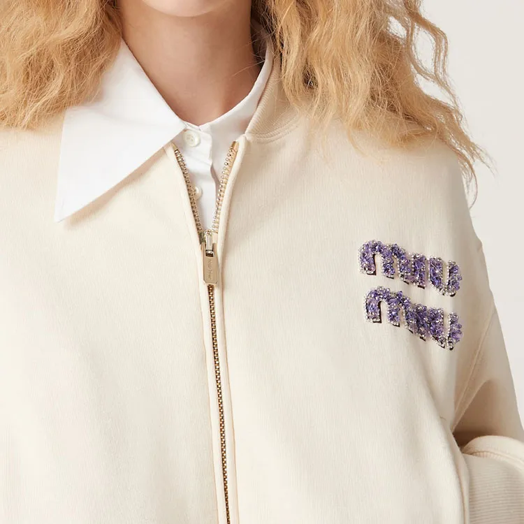 MIU MIU SS24 Sweatshirt Women's Natural-4