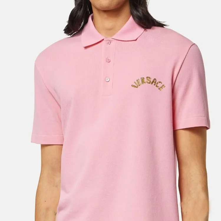 VERSACE Polo Shirts Men Pink-4