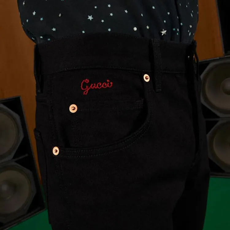 GUCCI Jeans Men Black-4