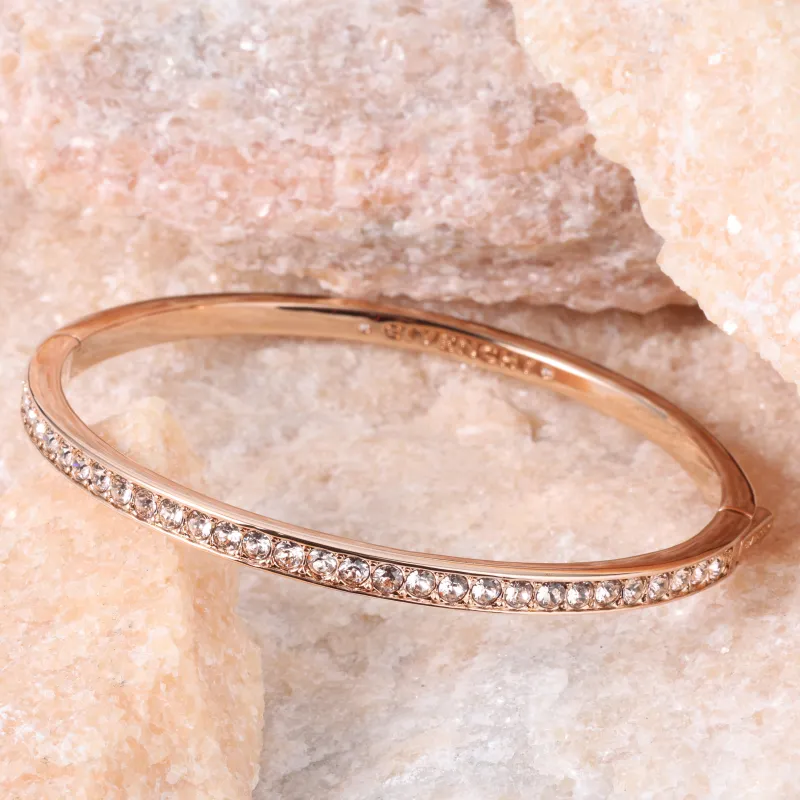 Givenchy SWAROVSKI ELEMENT CRYSTAL ROSE GOLD HINGED BRACELET-2
