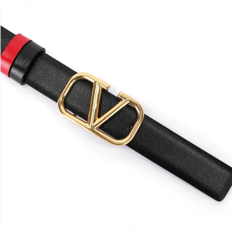 Valentino Leather Belts Women's Black Red-1