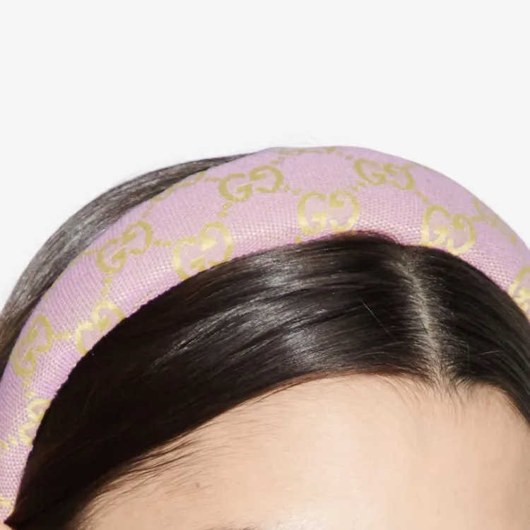GUCCI Canvas Headbands Women's Pink-2