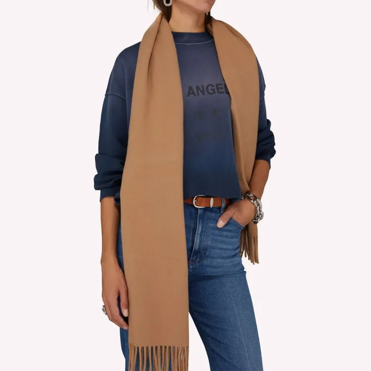 TOTEME Wool Knit Scarves Women's Brown-2