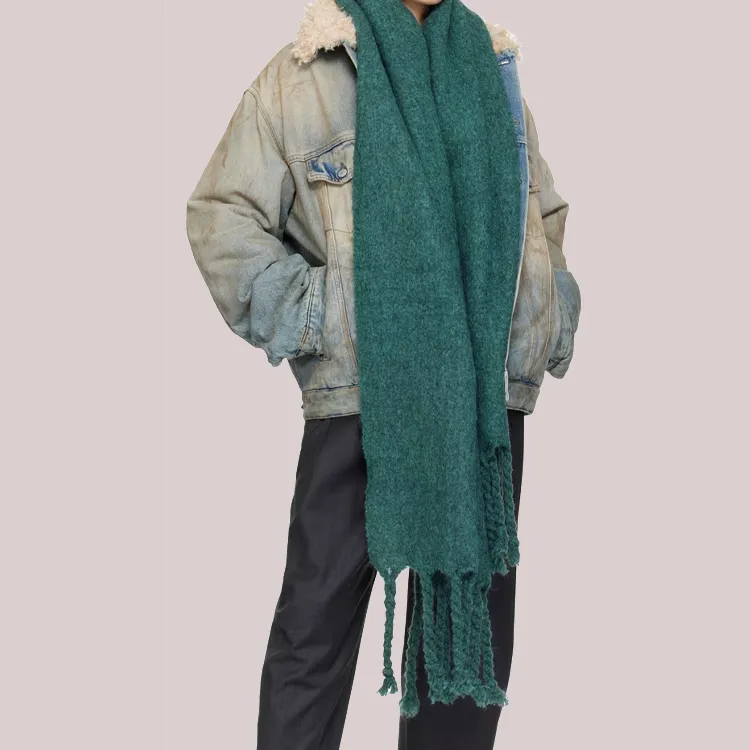 ADER ERROR Wool Knit Scarves Women's Green-2