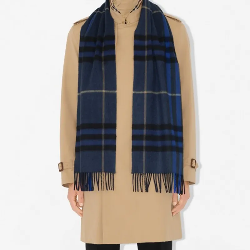 Burberry Checked Fringed Edge Scarf-2
