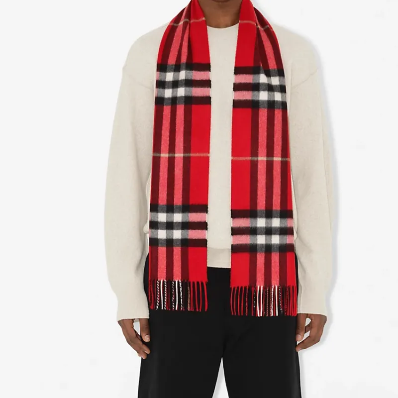 Burberry Check print Cashmere Scarf-1