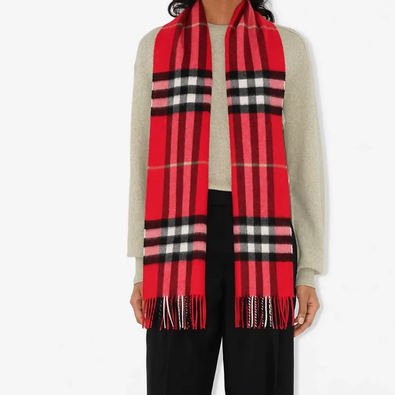 Burberry Check print Cashmere Scarf-2