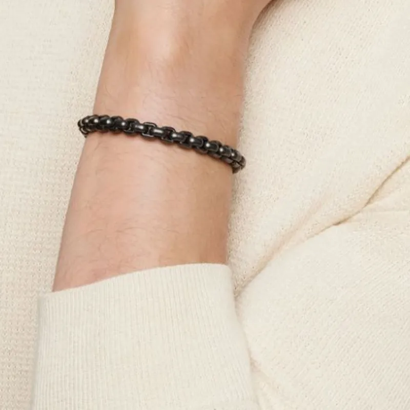 David Yurman Sterling Silver Box Chain Bracelet 7.3mm-5