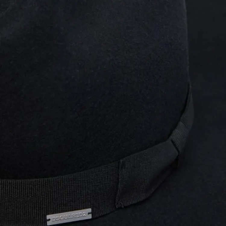 DSQUARED 2 Horn Detailed Wide Brim Hat-2