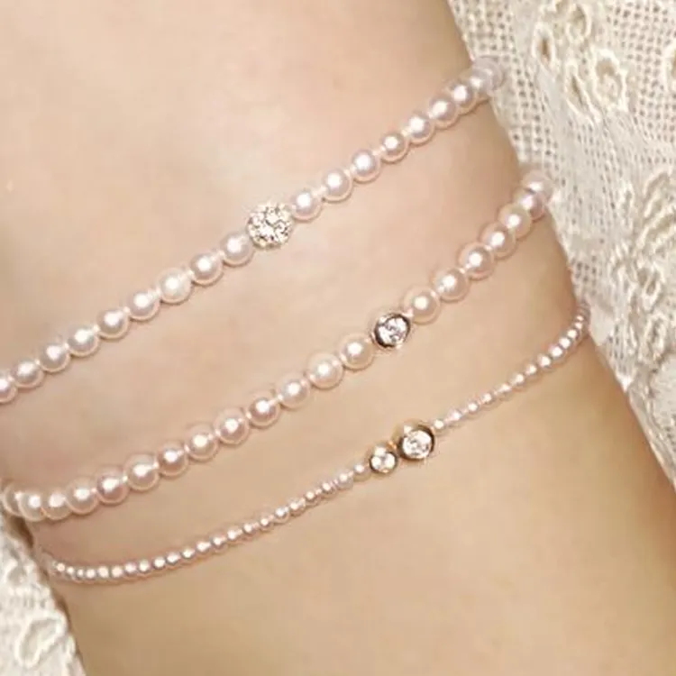 Redline Diamonds Pearls Bracelets Women's Gold-1
