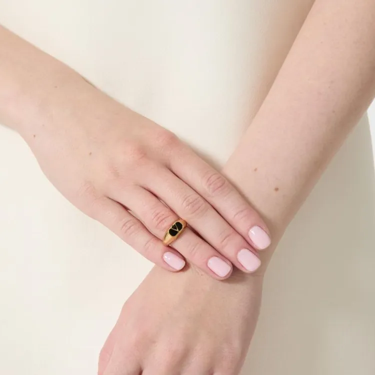 Valentino Brass Rings Women's Gold-1