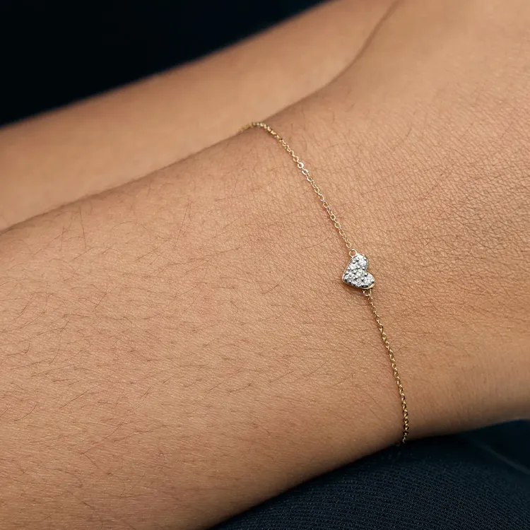 Monica Vinader Mini Heart Diamond Bracelet-1