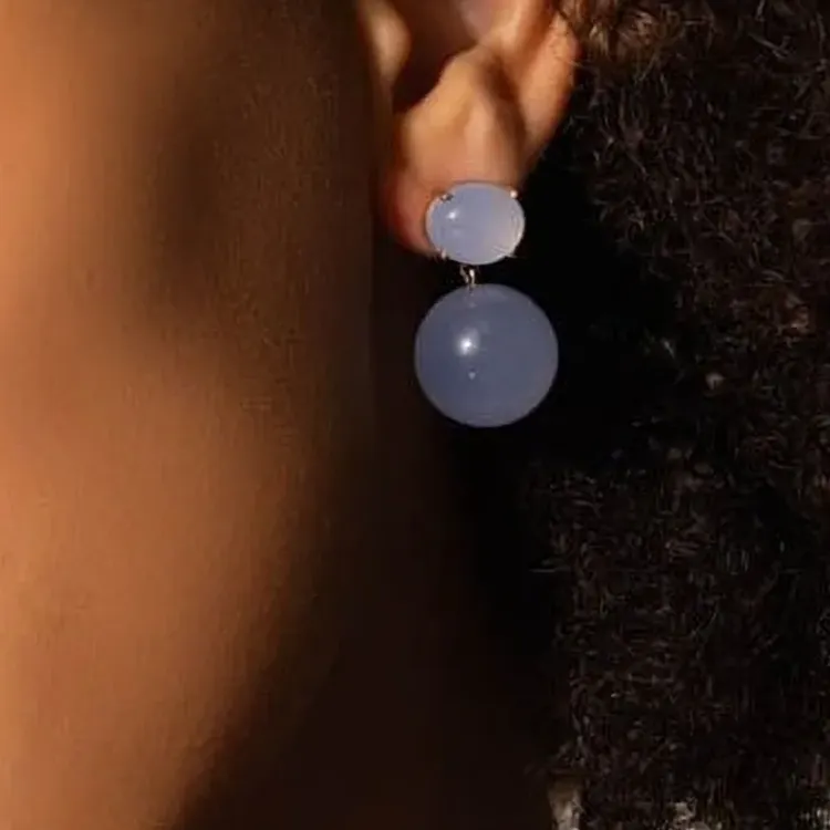Irene Neuwirth 18kt Rose Gold Gumball Chalcedony Earrings-2