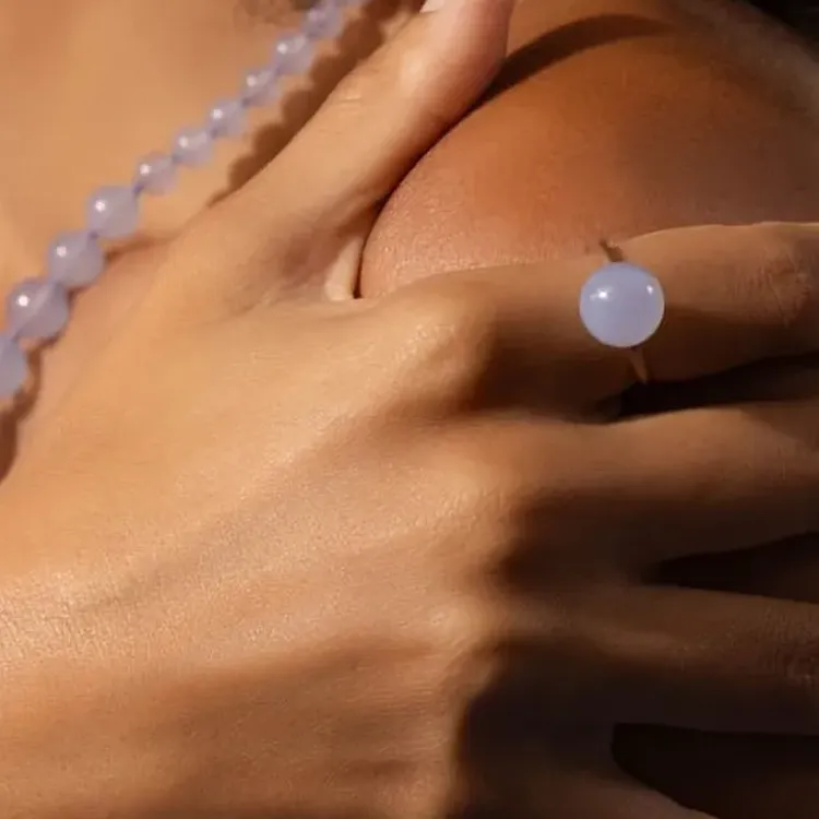 Irene Neuwirth 18kt Rose Gold Medium Gumball Chalcedony Ring-2