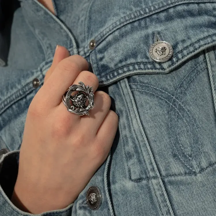 VERSACE Medusa Head Motif Ring-3