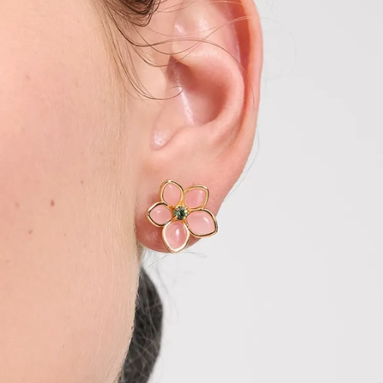 Kate Spade Furong Stone, Copper Stud Earrings Women's Pink-3