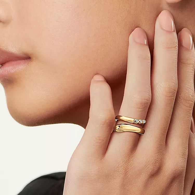 TIFFANY & CO. 18K Gold, Diamond Rings Women's Gold-3